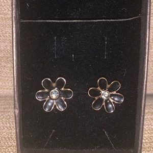 Black Sunflower Earrings